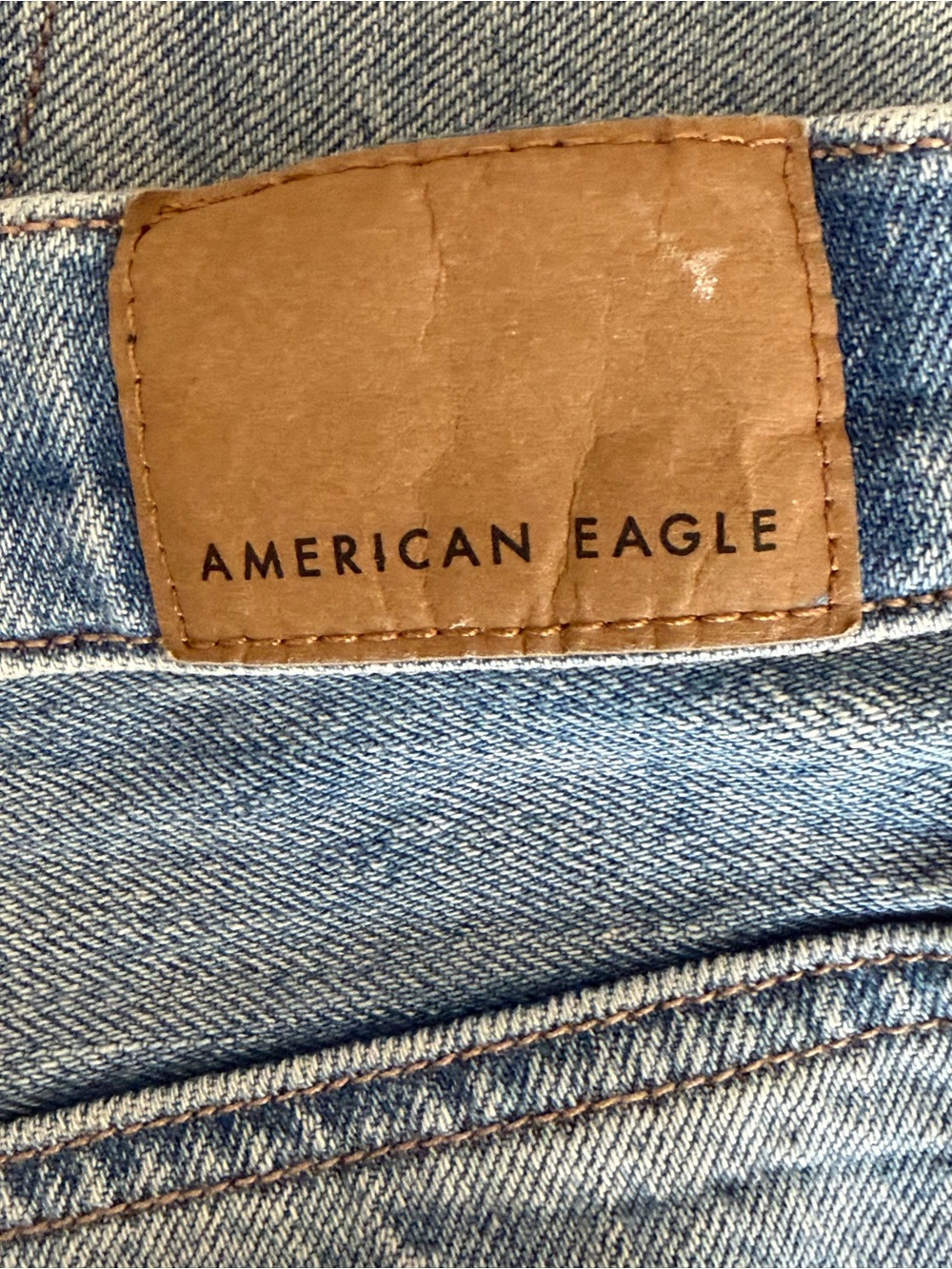 American Eagle Women’s  Baggy Jeans Size 12 Long High Rise Comfort Stretch NWT - Picture 5 of 10